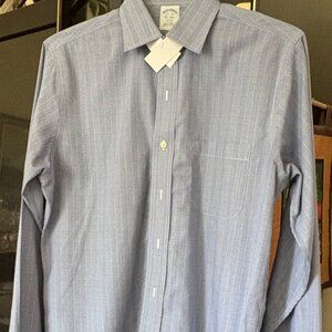 EUC Blue Brooks Brothers dress or casual button down shirt, size 15 1/2 35